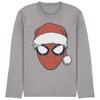 Spider-Man Unisex Adult Santa Hat Heather Long-Sleeved Christmas T-Shirt
