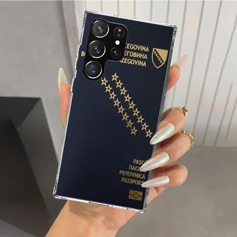 

Bosnia And Herzegovina Flag Phone Case for Samsung Galaxy S25 S24 S23 Ultra S25 Edge S22 S21 Plus S20 FE S10 + Soft Print Shell Samsung S10