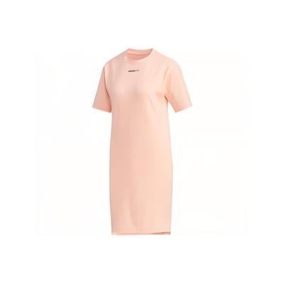 Neo T Dress With Logo Print Casual Breathable Round Neck Short Sleeve Dress Women Dresses Pink FH9316