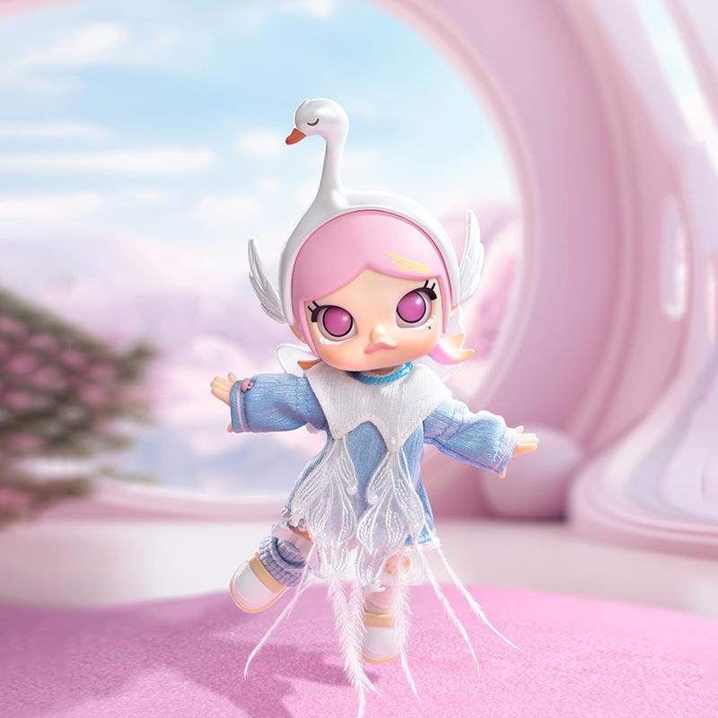 New POP MART MOLLY Transformation Swan Trendy Figures 13cm PPMT-2402-0029