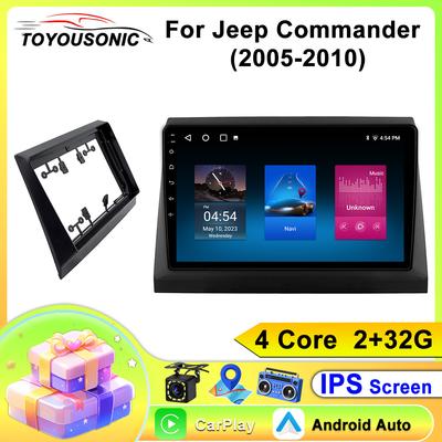 CarPlay Android Auto Autoradio für Jeep Compass 2005-2010 Commander Patriot Liberty Auto-Unterhaltungssystem