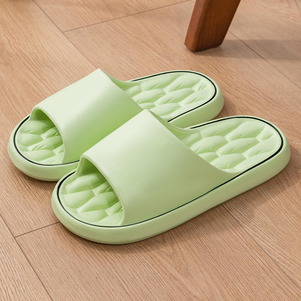 

EVA Women Home slippers Summer Soft Beach Slides Fashion Comfortable Non-slip Slippers Breathable Lightweight Men Bathroom Slippers 40-41 зелений
