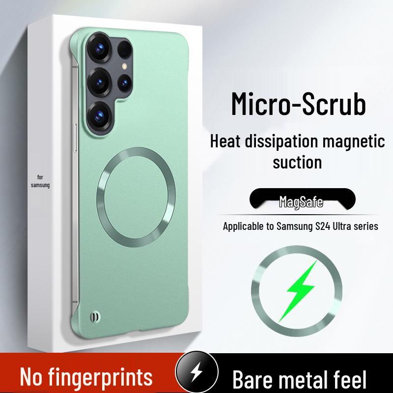 Samsung S26 Ultra Borderless Magnetic Protective Case - S25U Half-Wrapped, Anti-Drop S26+ Cover