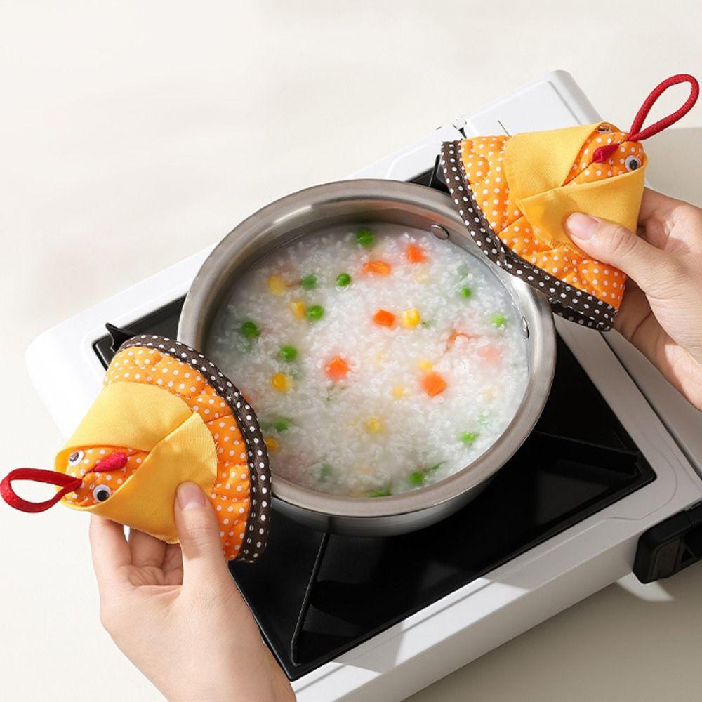 Chicken-shaped Triangle Pot Handle Cap Non-Slip Pot Handle Ear Cap  Hot Dishes Protection