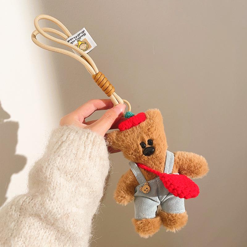 Pendant Plush Batch Bean Bear Kt Cat Keychain Couple Book Bag Mobile Phone Pendant