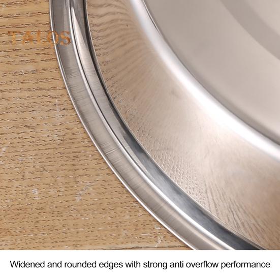 Pot Lid Thickened Stainless Steel Anti-rust Smooth Heigthen No Deformation Heat-resistant Handle Mirror Polished Steam Cover Flat Top Round