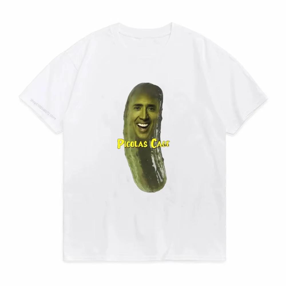 New Picolas Cage T Shirt Pickle Picolas Pickolas Nicolas Cage Meme 4chan Dank Meme Funny Nicholas Nickolas O Neck Tops