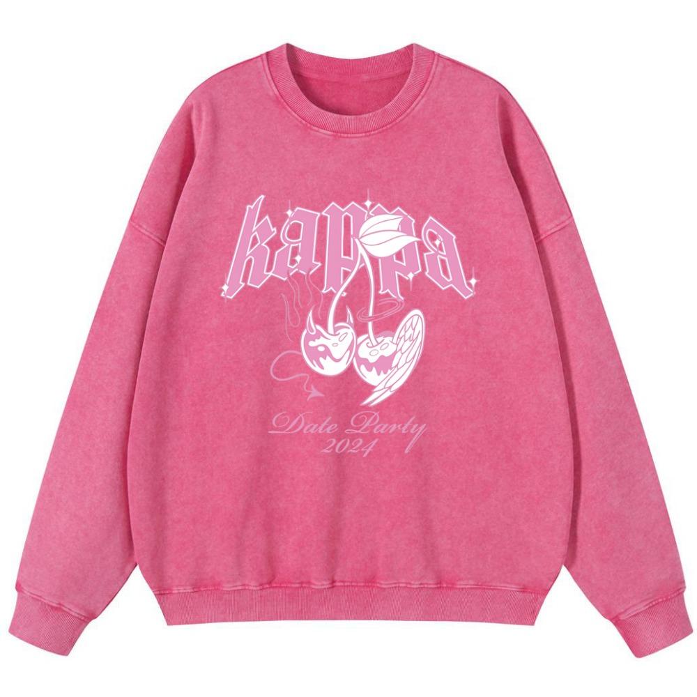 

Дьявольская вишня и ангельская вишня Женский винтажный хлопковый свитшот с эффектом стирки Тонкий пуловер Повседневная толстовка с капюшоном 3XL