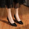 Temperament New Professional Pointed Soft Leather Work Shoes Wear-resistant High Heels Versatile Light Mouth Single Shoes