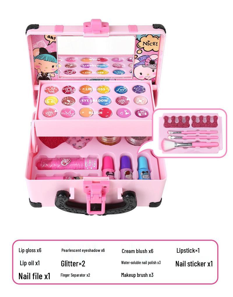 Cross-border Children's Washable Makeup Set - Colorful Cosmetics Toy for Girls' Stage Performance