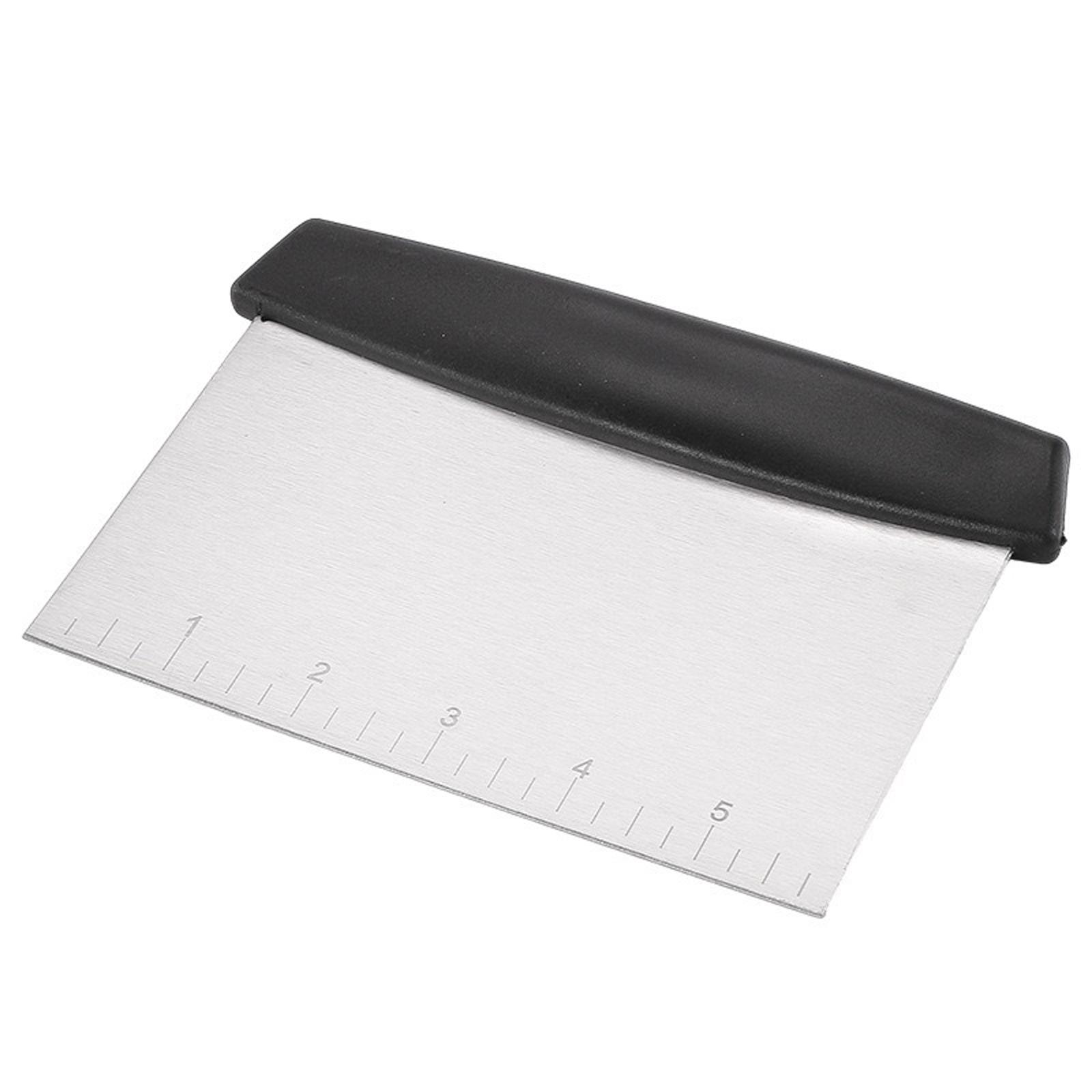 

Stainless Steel Dough Scraper with Flat Blade and Measurement Markings for Baking and Cooking Kitchen Tool with Comfortable Handle one size чёрный