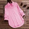 Retro Plaid Lapel Long Sleeve Shirt In Stock (2026)