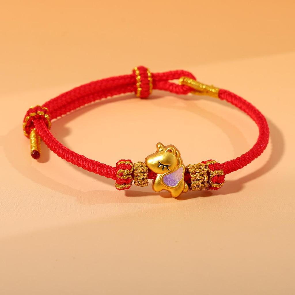 Year of the Horse Zodiac Bracelet - Red String Handmade Couples Charm for Men and Women, New Year Gift Jewelry