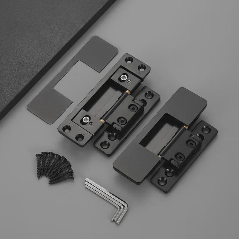 Zinc Alloy Adjustable 2D Invisible Hinge for Narrow Frame Ecological Doors