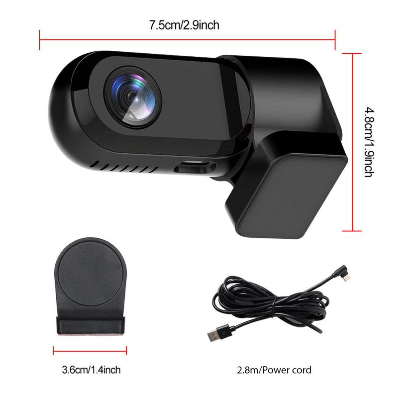 Car Camera Front Dash Cam For Vehicles Car Camera Driving Recorder Waterproof Night Vision 140 Wide Angle Parking Monitor Loop