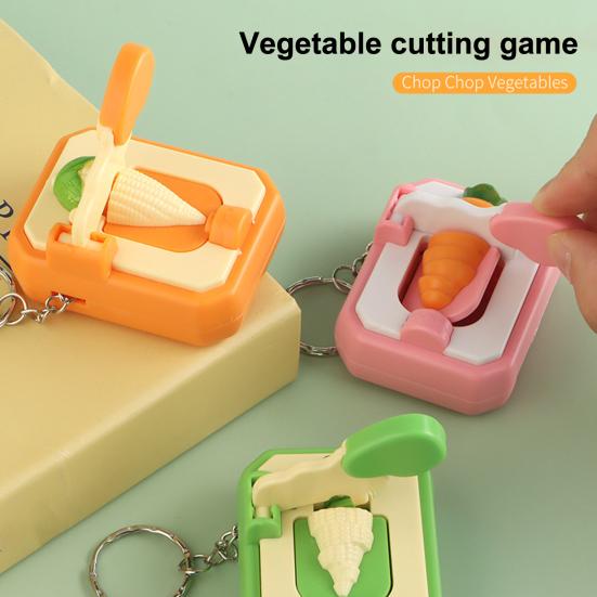 Mini Gulerodssnitter Fidget Nøglering Stresslindring Tegneserie Majssnitter Nøglering Rygsæk Hængende Dekoration Taske Vedhæng Pung Vedhæng