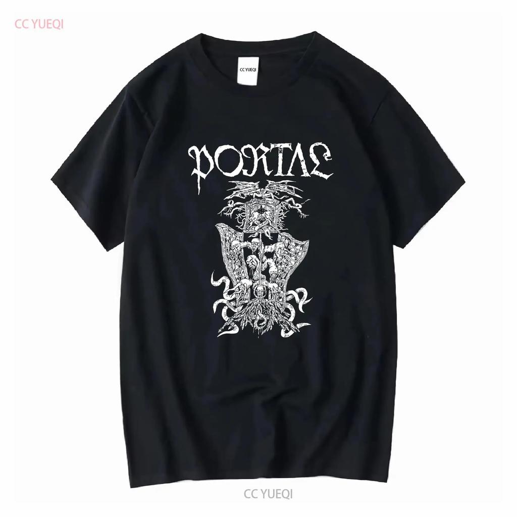 Vintage Portal Tempus Fugit Doppelseitiges Band T-Shirt Death Metal Erwachsener Klein S Lang- oder Kurzarm Vintage Gewaschen Unisex