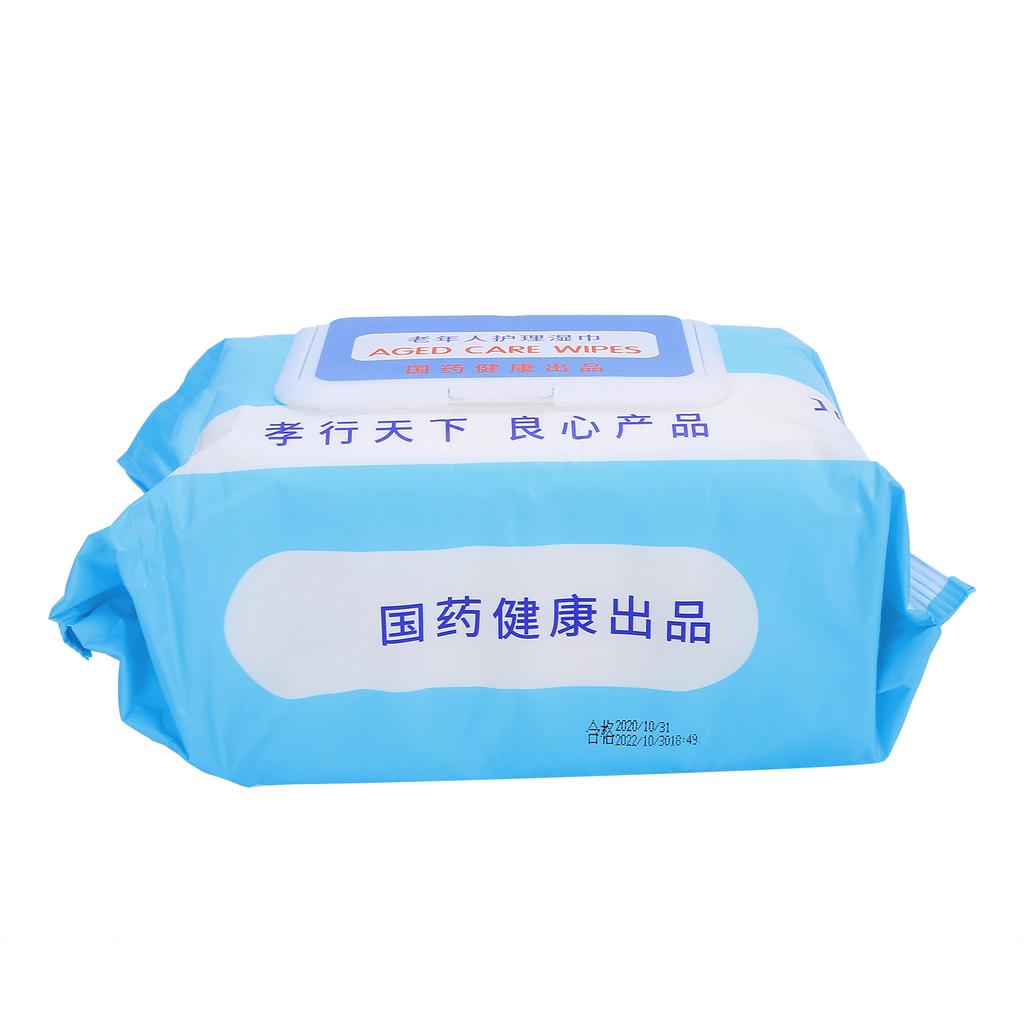 1 Bag 100Pcs of Wet Tissue Portable Non Woven Fabric Cleansing Wipe for Hygiene Elderly Care