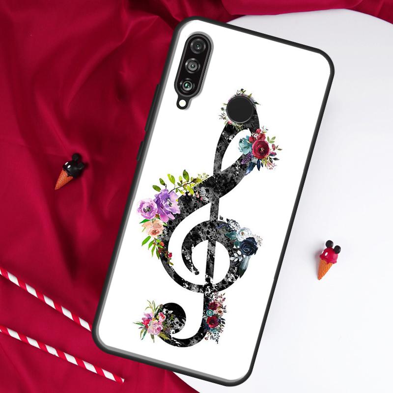 Treble Clef Music Note For Huawei Nova Y61 Y70 Y90 Y60 Y72 Y91 12s 12i 11i 7i 8i 9 10 SE P60 Pro P30 P40 Lite Case