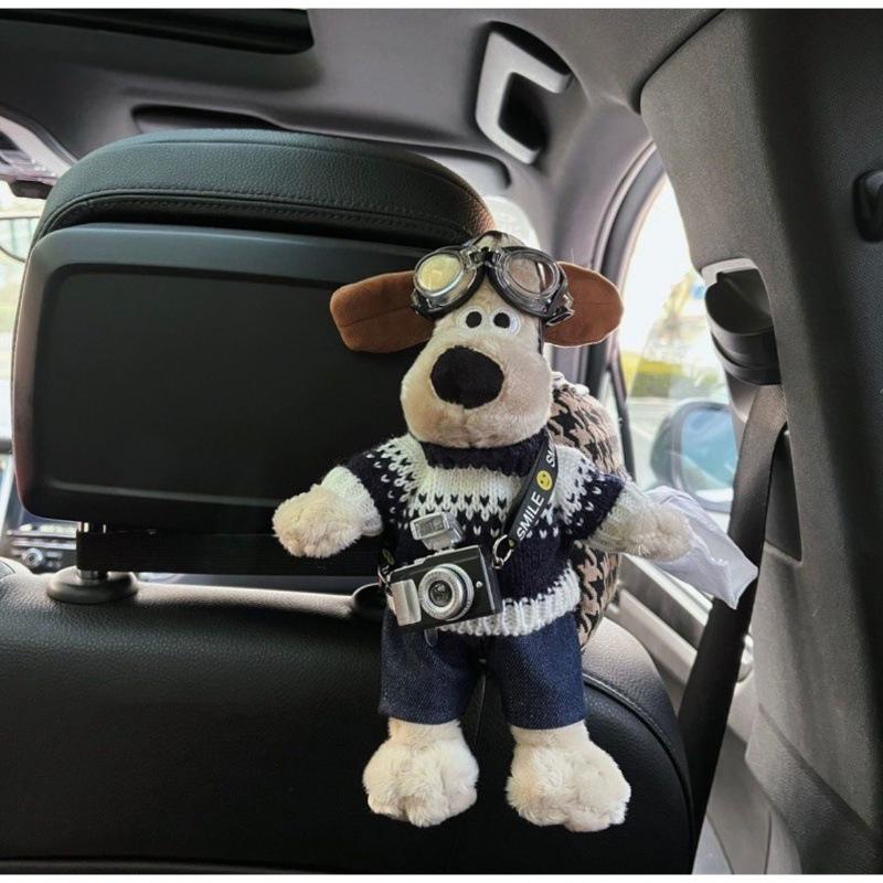 "Uroczy Pudełko na Chusteczki Samochodowe w Kształcie Psiej Głowy na Wewnętrzny Podłokietnik"