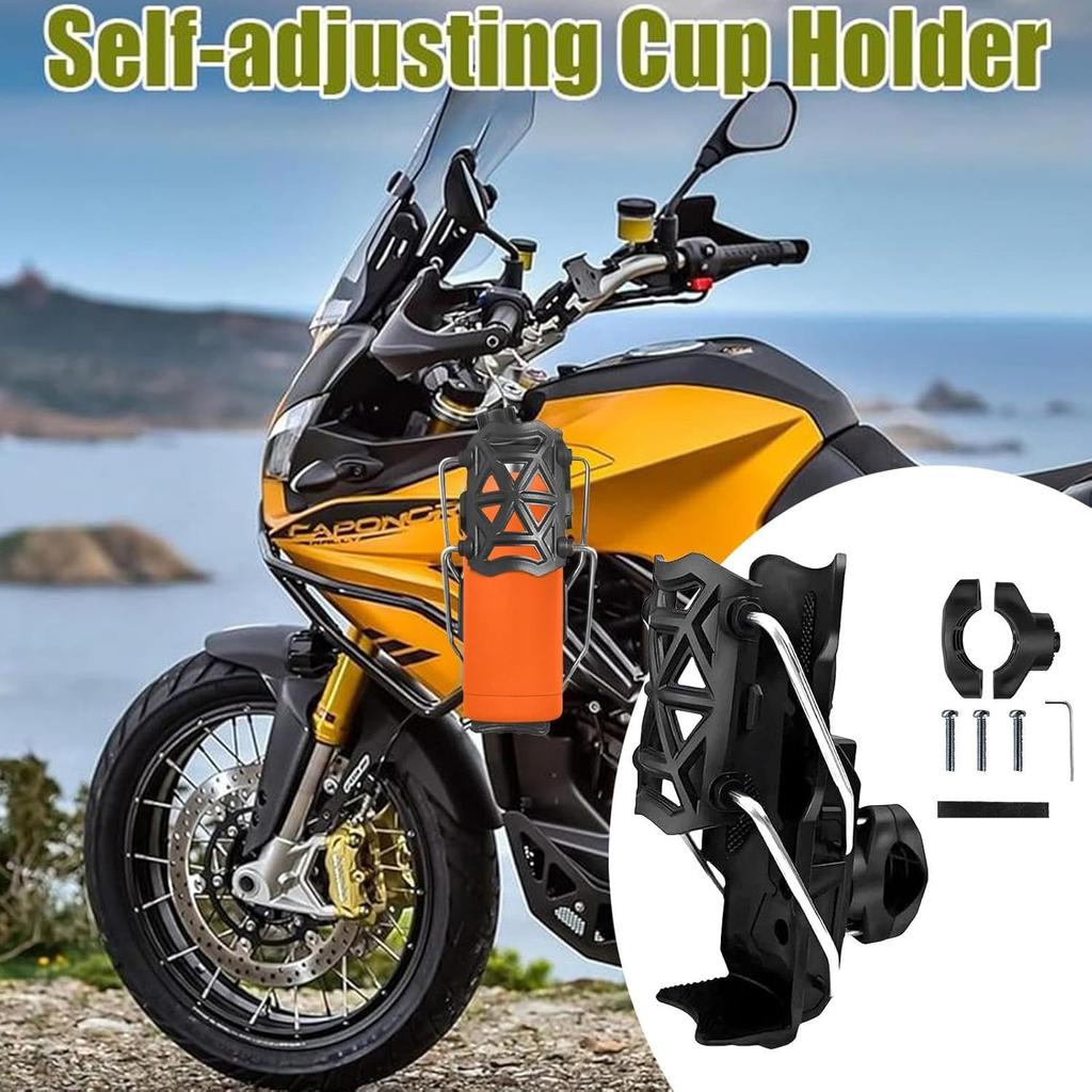 1-8 Peças Porta-Copos Rotativo para Motocicleta Ajuste Universal Sem Furos Suporte Ajustável para Bebidas para Acessórios de Passeio ao Ar Livre e Viagem