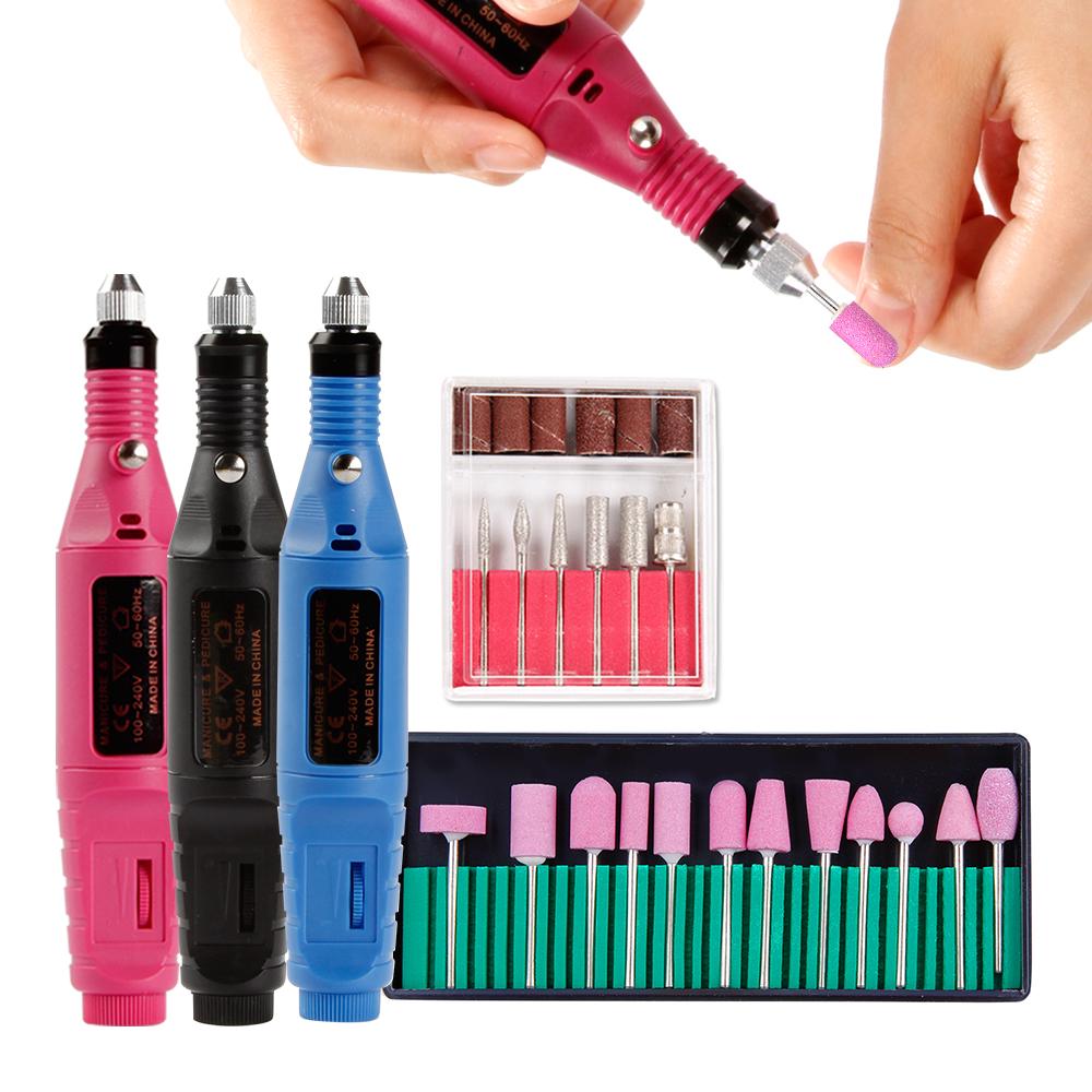 Buy Electric Nail Drill Mini Polish Varnish Set Manicure Machine