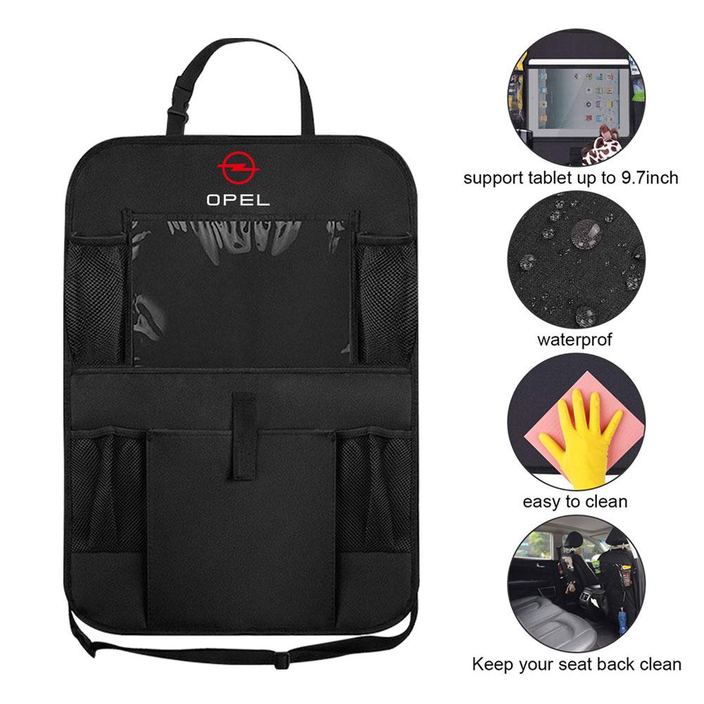 cwdf10 Car Seat Back Hanging Storage Pocket Bag Organizer Stowing Tidying Tool For Opel OPC Astra K Vectra Corsa Zafira Insignia Mokka