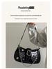 2024 Trendy Star Denim Underarm Retro American Poster Chain Shoulder Bag