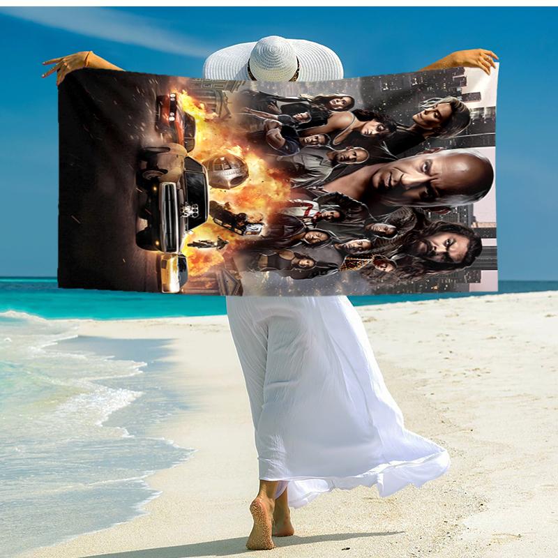 Ultra-Soft Beach Towel with Fast & Furious Theme,Ideal for Pool - Camping, Diving - Perfect Travel Essential, Vibrant Beach Towel.