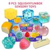 Zufällige Farbe 8 Stück/Box TPR Malzzucker-gefülltes Quetschspielzeug, langsam aufsteigendes Stressabbau-Sensorisches Fidget-Dekompressions-Überraschungsbox Geschenk