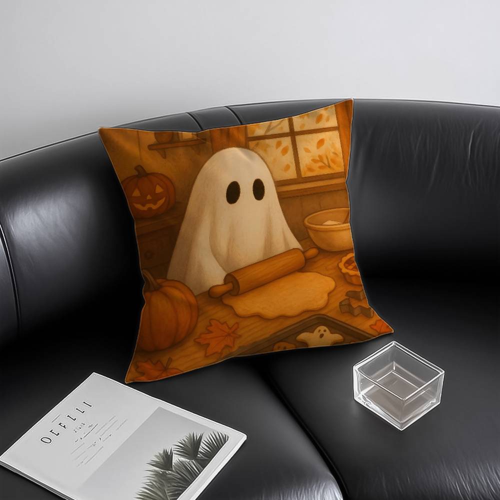 Halloween Cute Pillow Case Anti-dustmite Invisible Zipper Sofa Bed