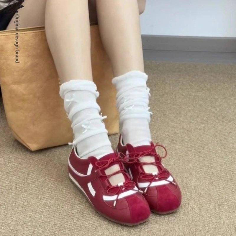 

Модные женские кроссовки Повседневная спортивная обувь Летняя мода Новые сандалии 2025 Квадратный носок На шнуровке Лоферы Обувь для хайкинга Женская обувь Zapatos 35 красный