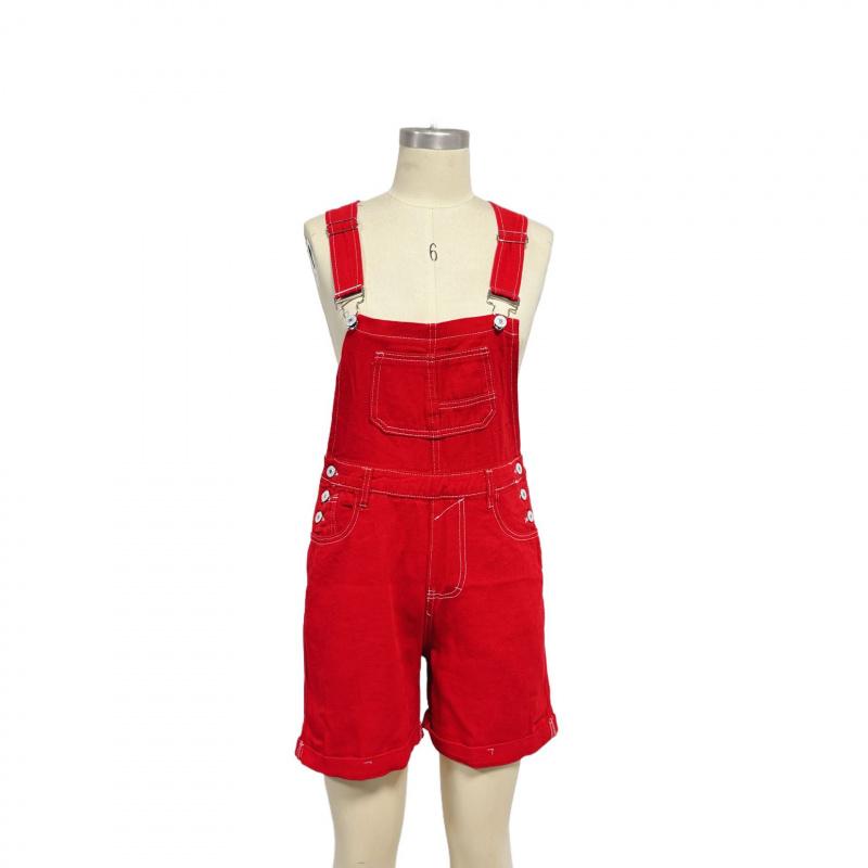 2026 New Loose Multi-Pocket Overalls Shorts Fashionable Casual Denim Pants for Women