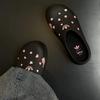 Adidas Originals × Disney Adifom Stan Mule Comfortable Versatile Cheshire Cat Chef Shoes Women Shoes Black KH5901