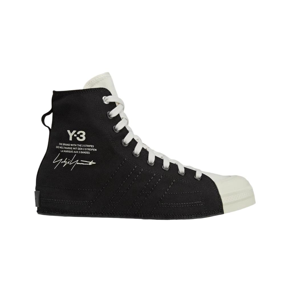 Adidas Y-3 Nizza High Black White Unisex Sneakers Orbit-Grey JQ8818