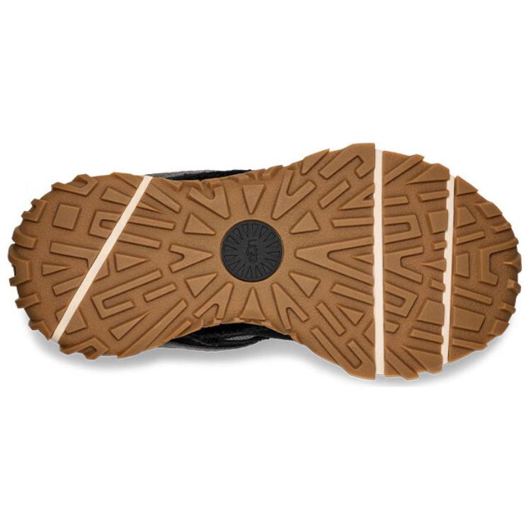 UGG Retrofi Fabric Cow Split Leather Fashion Comfortable Versatile Trendy Vintage Slip Resistant Wear Resistant Low Top Casual Shoes 1167491-BLK