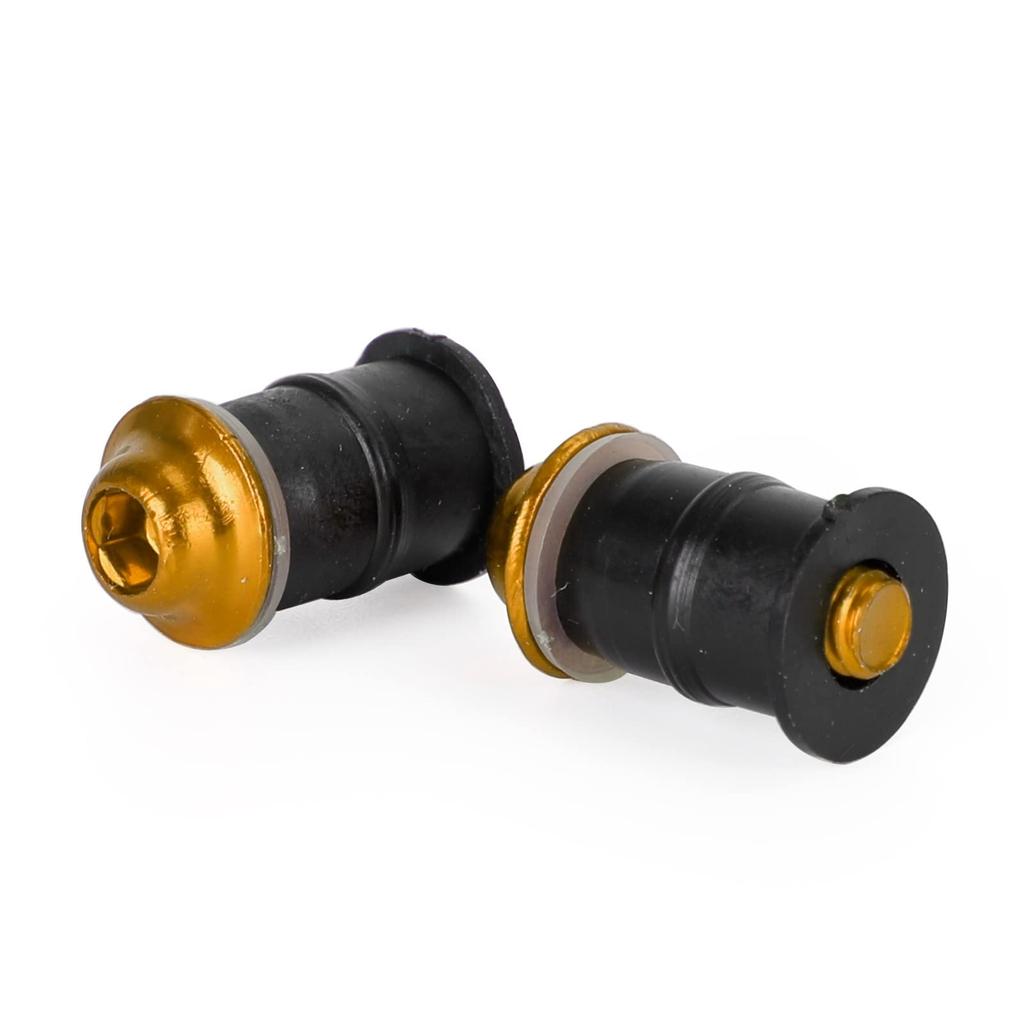 Bruce & Shark Motorcycle 10pcs M5x16mm Screw Bolt Washer Kit Windscreen Shield Alu (Gold)