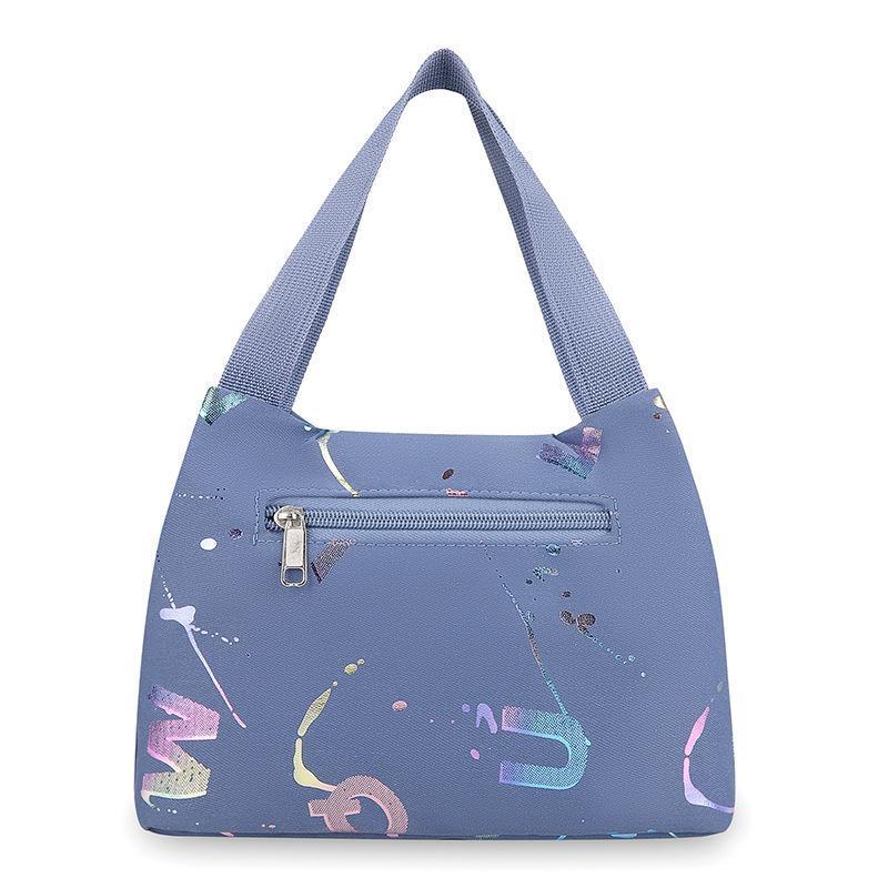 1Pc Trend Printing Women's Handbag, Commuting To Work, Large-capacity Storage, Bento Bag, Portable Small Mommy Bag When Going Out