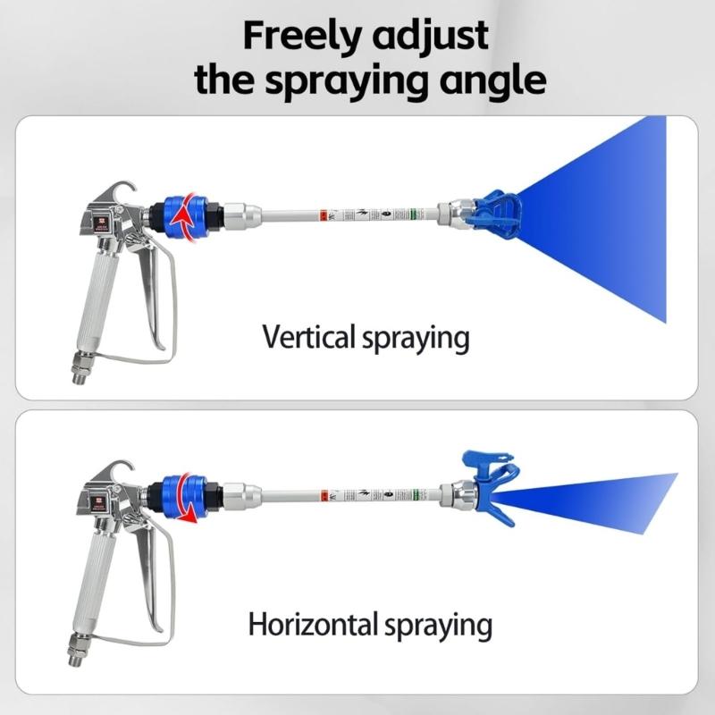Airless Sprayer Guns Swivels Joint Aluminum Nozzle Direction Adjuster For Paint Sprayers With 7/8 Thread Connection
