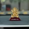 Metal Ganesha Idol for Car Dashboard Home Decor Golden Ganesh Ji Statue Showpiece Diwali New Year Gift for Corporate Client