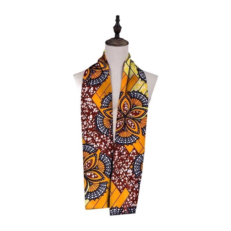 African Kente Print Scarf Stole Sash For Women Men Unisex Fashion Accessory Shawl Cotton Scarf for Black History Month