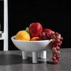Retro třínohý univerzální podnos na ovoce Minimalistický černá bílá vysoká mísa na ovoce Retro ozdoby na stůl Ornamenty na verandu