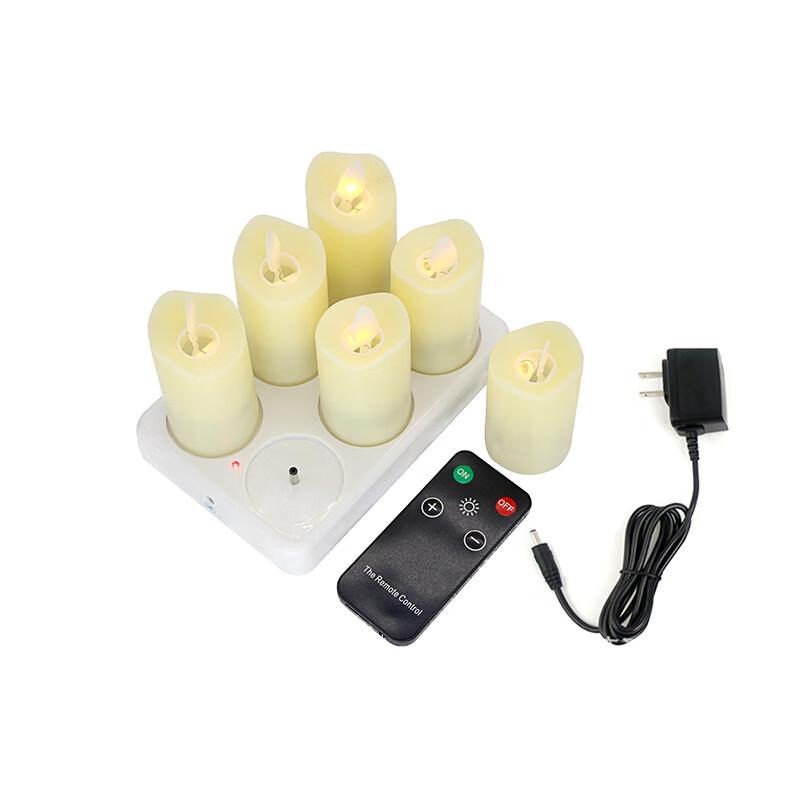 Handun Realistic Flame Rechargeable LED Candle 6-Pack