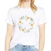 Womens Stylish Tee Lady T-Shirt White Tshirt Round Neck Casual Clothes Short Sleeves Simple Basic T-Shirt Cute Fashion Tops