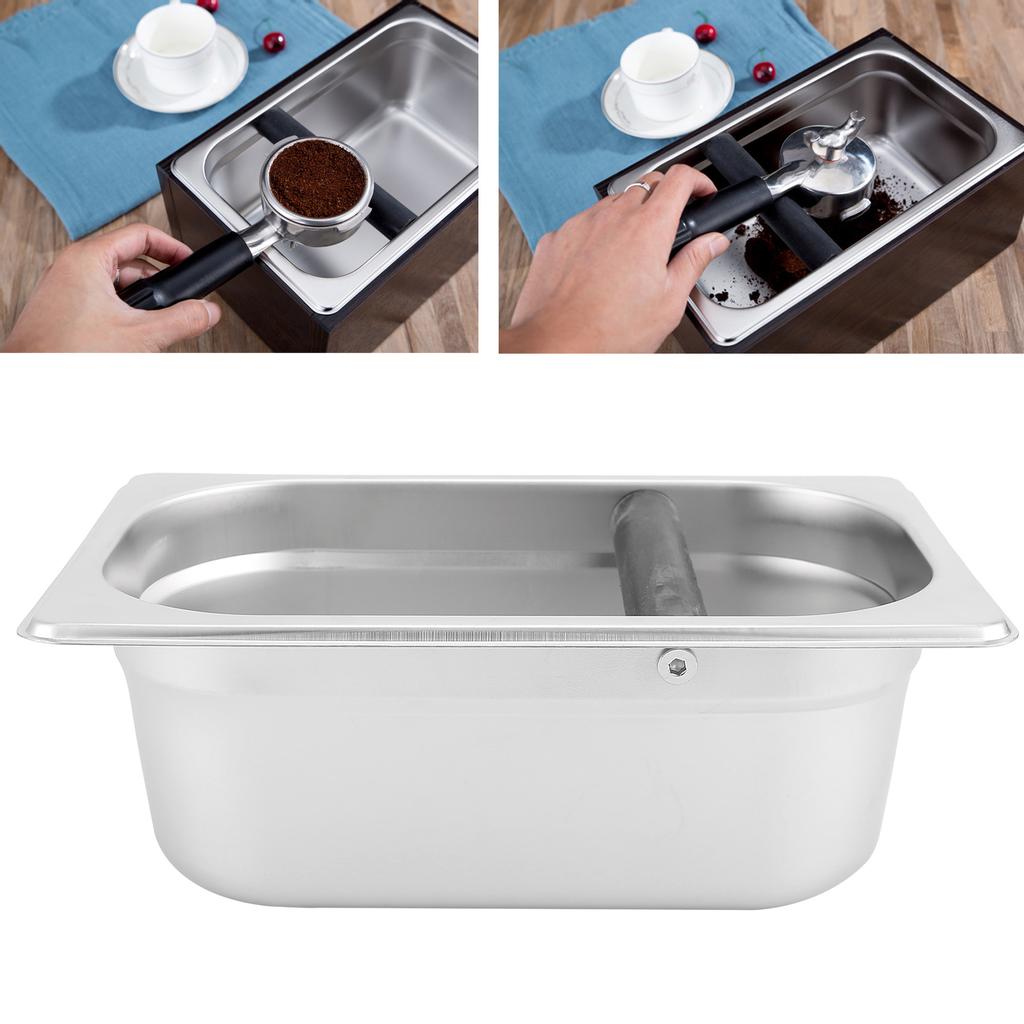 Knock Box Stainless Steel Coffee Slag Grind Bucket Container Coffee Machine Accessory