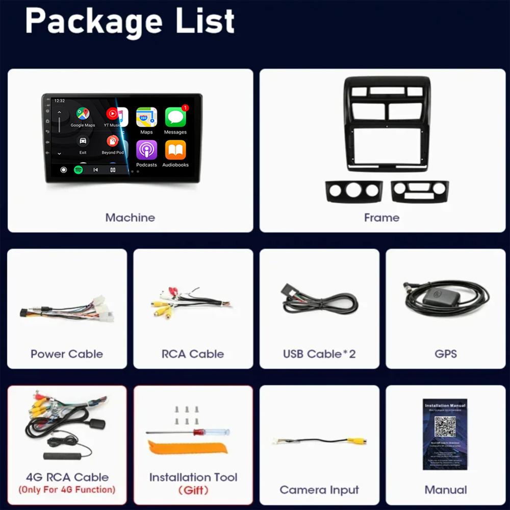 Android 14 Car Radio For Kia Sportage 2 2007 - 2009 Multimedia Video Player Navigation Stereo GPS No 2din 2 Din Dvd