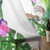 Floral Tropical Orchid Flowers Leaves And Butterflies Sheer Curtains Living Room Tulle Window Curtain Bedroom Kitchen Drapes