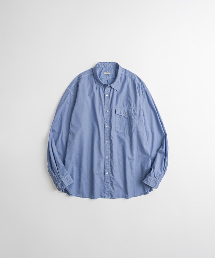 Bihebieo Dyed Poplin Classic Shirts Sax