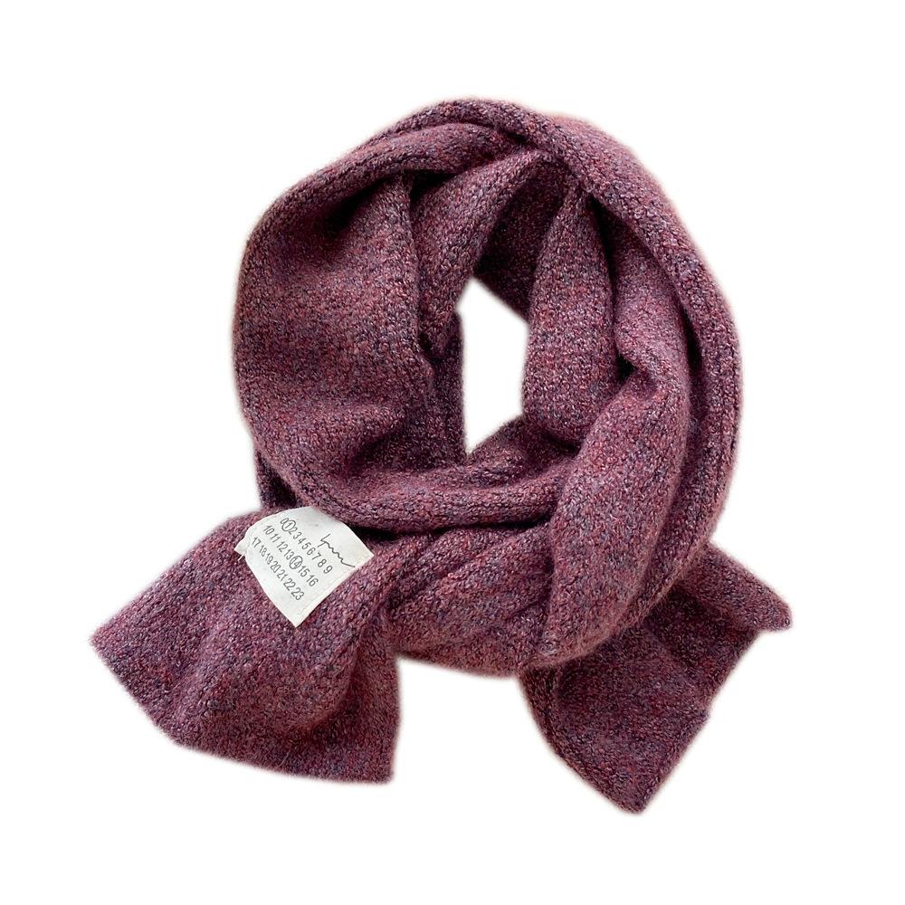 Écharpe femme automne hiver mode couleur unie tricoté écharpe chaude