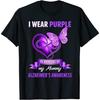 Alzheimer's Awareness In June We Wear Purple In Memory of My Mummy T-Shirt, for Men Women Kids